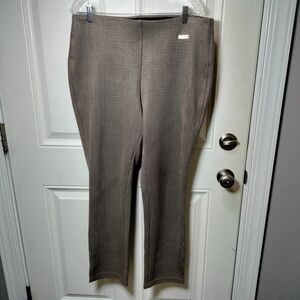 Rafaella Comfort Size 16W Taupe Herringbone Trousers
